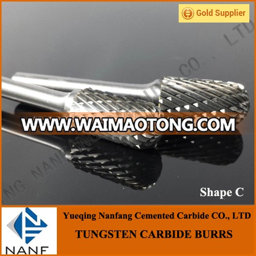 Cylinder Shape C With Radius End Tungsten carbide rotary burrs